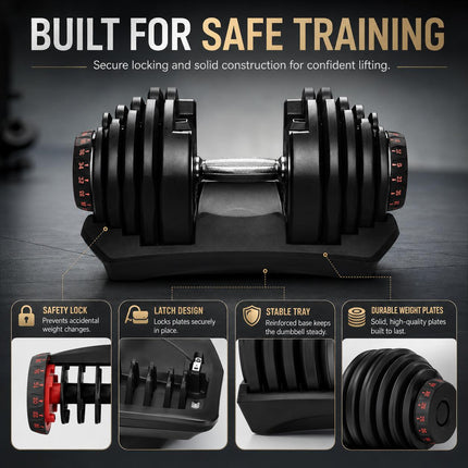 Adjustable Quick Dial Dumbbell – 24kg/40kg