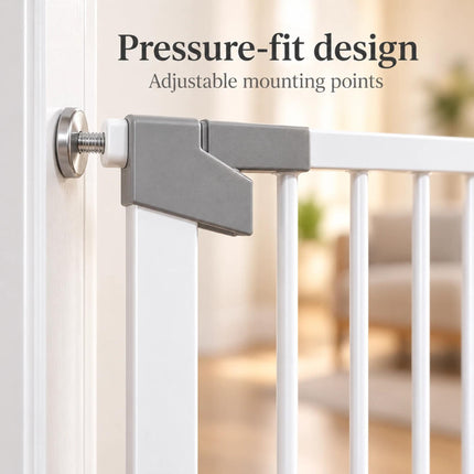 Auto-Close Baby & Pet Safety Gate | Pressure Fit Steel Stair Gate 69.5–76cm