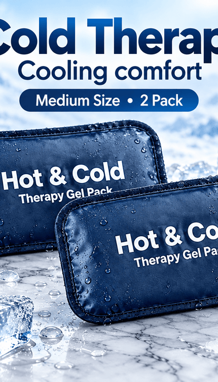 2 Pack Medium Reusable Hot & Cold Gel Packs for Shoulder Knee Back Elbow Ankle