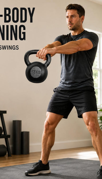 12KG Kettlebell Cast Iron Weight, Home Gym Strength Training