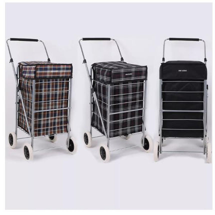 Foldable Shopping Trolley with 60L Insulated Cooler Bag