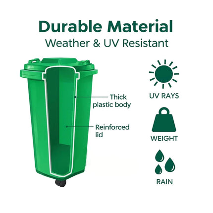 30L/50L Recycling Wheelie Bin with Lid