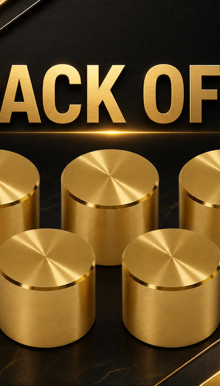 Polished Brass Gold Effect Dimmer Switch Knob