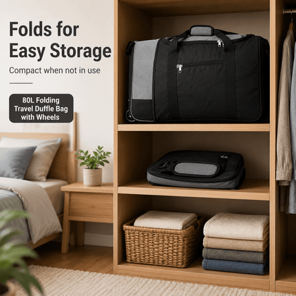 80L Rolling Duffle Bag