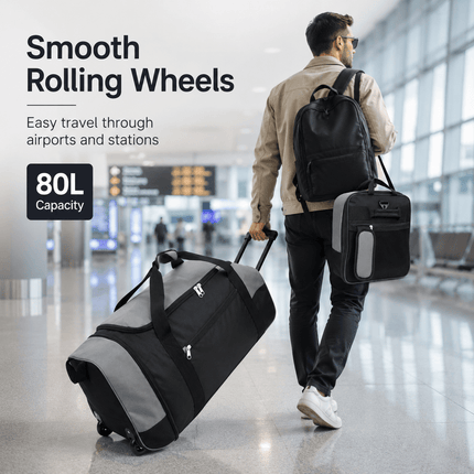 80L Rolling Duffle Bag
