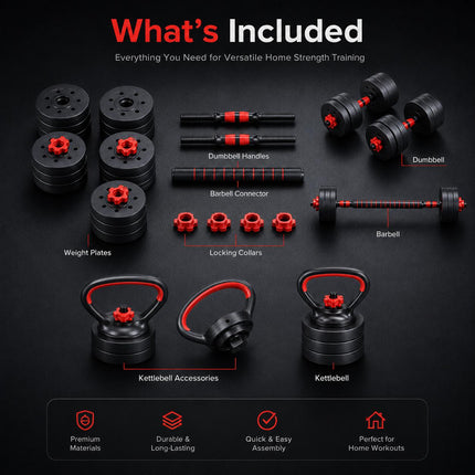 6-in-1 Adjustable Weight Set