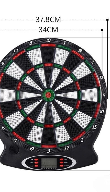 43cm Electronic Dart Board Digital Scoring Display with 6 Darts Family Indoor Pub Game