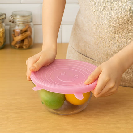 12x Silicone Stretch Lids Flexible Food Covers Reusable Durable Expandable Seal Caps for Bowls Containers Cups Kitchen Storage Solution