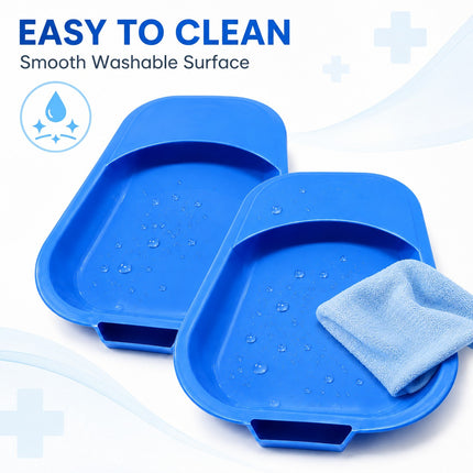 Unisex Bed Pan with Handle 32cm Portable Toilet Urinal for Elderly, Disabled & Bedridden Patients Spill-Resistant Commode