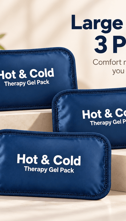 3 Pack Large Reusable Hot & Cold Gel Packs Compress Shoulder Knee Back Elbow Ankle