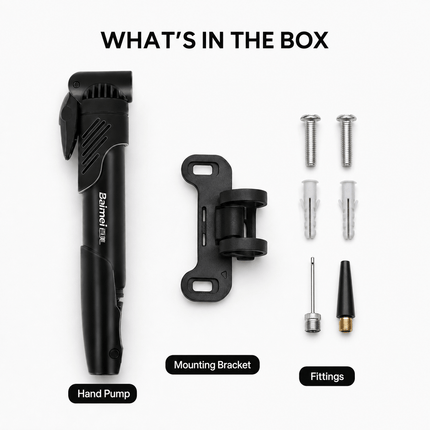 120 PSI Mini Bike Hand Pump, Compact Portable Bicycle Tyre Inflator, Presta & Schrader Valve Compatible Manual Pump with Mounting Bracket for Road MTB Hybrid Bikes