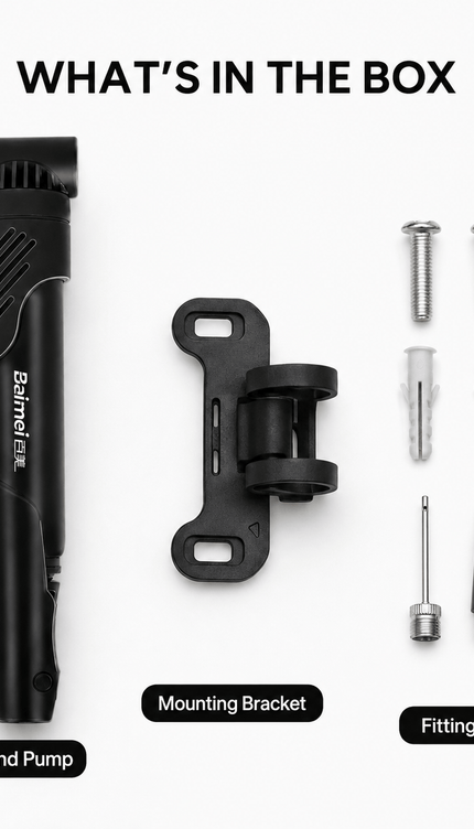 Compact Bicycle Hand Pump 120 PSI for Presta & Schrader Valves