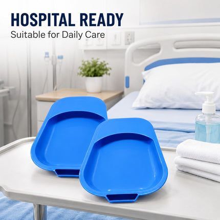 Unisex Bed Pan with Handle 32cm Portable Toilet Urinal for Elderly, Disabled & Bedridden Patients Spill-Resistant Commode