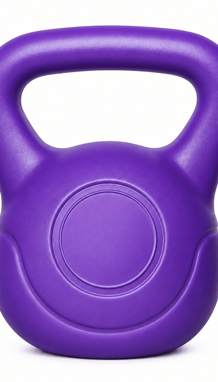 6KG Kettlebell Fitness Weight, Purple Vinyl Coated Cement Home Gym Workout Weight with Ergonomic Handle