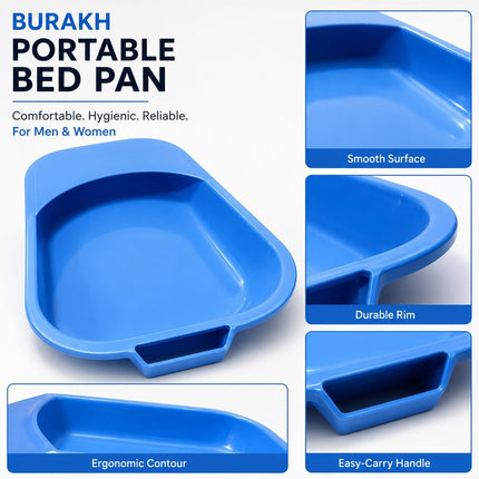 Portable Bed Pan – Spill-Resistant