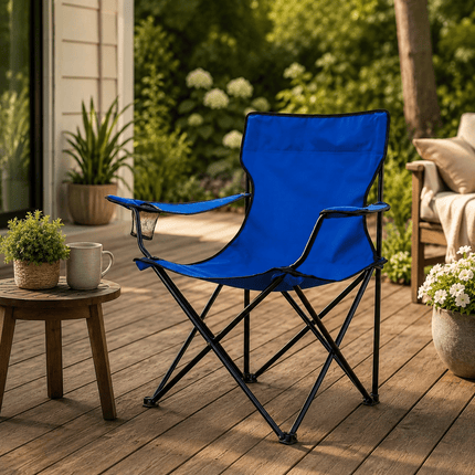 Folding Camping Chair, Lightweight Portable Outdoor Chair for Garden, Beach, Picnic, Camping & Fishing