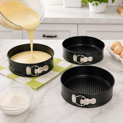 3-Pack Non-Stick Springform Cake Tins