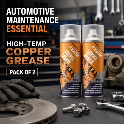 Copper Grease Spray High Temperature 250ml Anti Seize Metal Protection Aerosol Brake Squeak Prevent Rust Spray Automotive Pack of 1 or 2