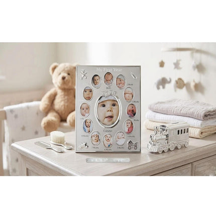 Baby 12 Month Milestone Photo Frame – 13 Photo Keepsake Frame