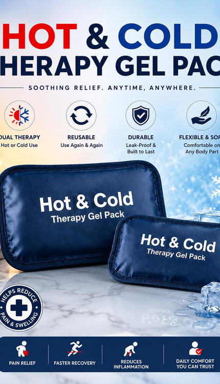 Reusable Hot & Cold Gel Pack with Adjustable Strap