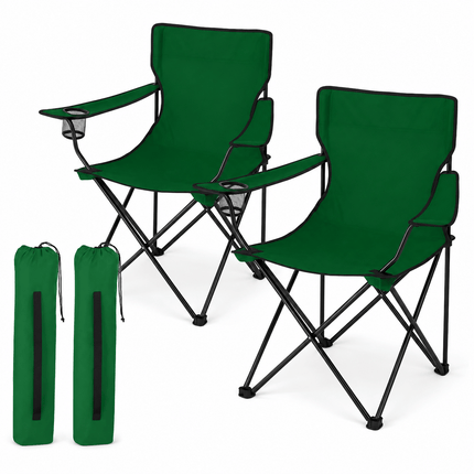 Portable Folding Camping Chair, Lightweight Polyester & Steel Outdoor Chair for Garden, Beach & Picnic