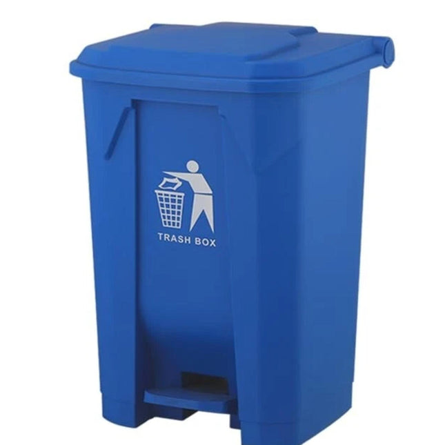 50L Blue Pedal Bin – Hands-Free Recycling Waste Bin for Kitchen, Home & Office, Durable Easy-Clean Rubbish Bin