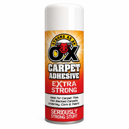 Adhesive Glue Spray 500ml Heavy Duty Multi-Purpose Aerosol Carpet Tile Fabric Foam