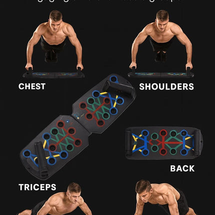 Foldable Push Up Board Fitness System – Multi-Function Home Gym Training Equipment