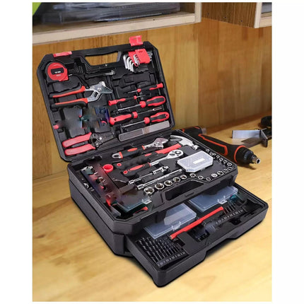 325pcs Professional Tool Kit Hand Tool Set Household Workshop DIY Repair Tools Complete Mechanics Home Maintenance Portable Storage Case for Electrician Plumber Technician Use