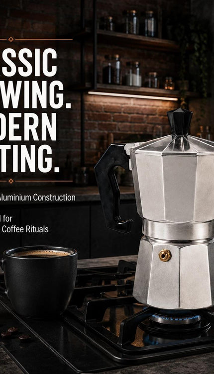 Moka Pot Stovetop Coffee Maker 100ml 2 Cup Aluminium Espresso Style Brewer for Ground Coffee, Compact Latte Coffee Pot for Home Kitchen Travel