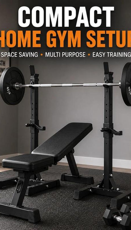 Adjustable Barbell Rack Squat Stand Weight Lifting Bench Press Home Gym Multi-Purpose Workout Station