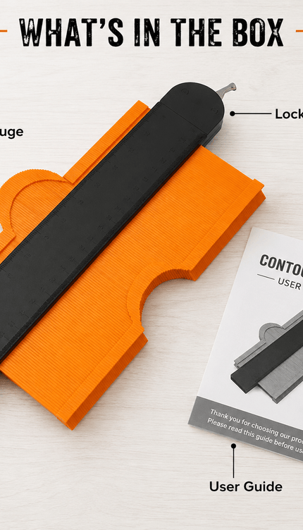 10-Inch Locking Contour Gauge – Profile Duplicator for Flooring & DIY