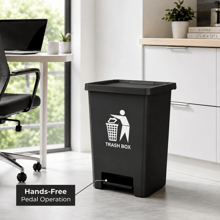 Pedal Waste Bin, 50L or 80L Rubbish Container for Kitchen, Office and Utility Areas