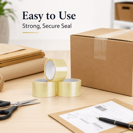 Parcel Packing Tape Strong Adhesive Box Sealing Tape 48mm × 66m for Moving Storage & Shipping