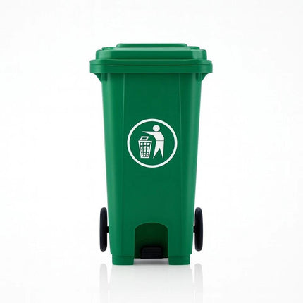100L / 120L Outdoor Waste Bin with Lid & Mobility Base