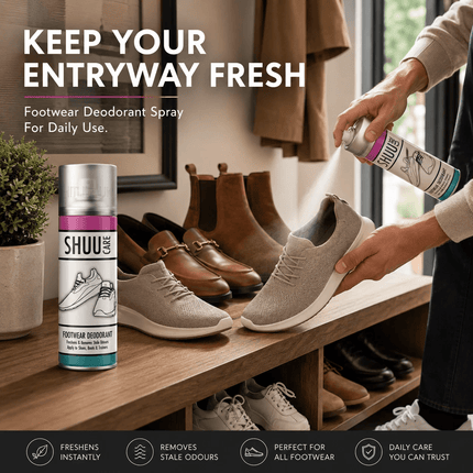 Shoe & Boot Deodorant Spray 250ML Odour Remover Foot Smell Neutralizer Fresh Fragrance Spray for Trainers Shoes Boots Gym Sports Footwear Hygiene Care