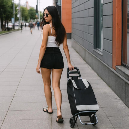 35L Folding Shopping Trolley with Waterproof Bag