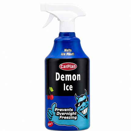1L Car Demon Ice Spray Fast Acting Frost Ice Remover & Preventer for Frozen Windscreens Windows Cherry Scent Winter