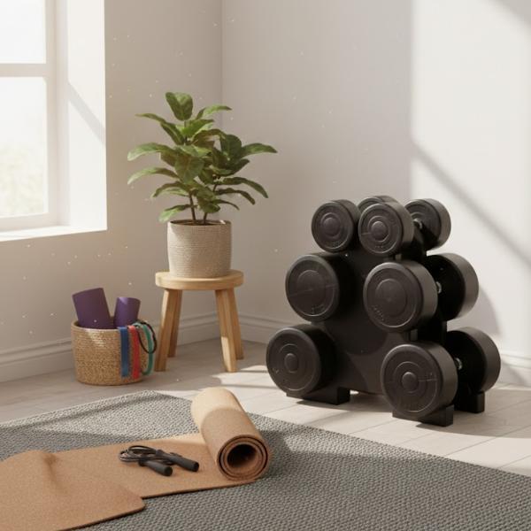 12kg Dumbbell Weight Set with Stand Rack – Includes Pair of 1kg, 2kg & 3kg Dumbbells. Perfect for Home and Gym Workouts. Compact, Durable, and Ideal for Strength Training, Toning, and Fitness Routines