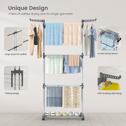 Foldable Clothes Drying Rack