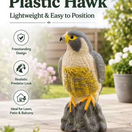 Plastic Hawk  Bird Decoy Pest Deterrent Garden Pond Pigeon Crow Cat Scarer Outdoor Ornament