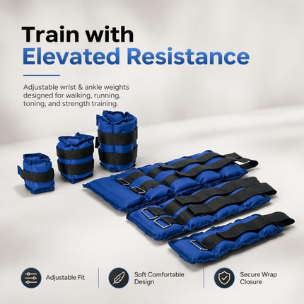 2-Piece Adjustable Ankle & Wrist Weights
