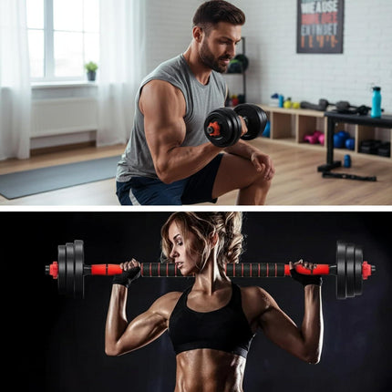 Adjustable Dumbbell & Barbell Set
