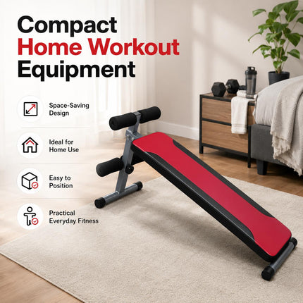 Adjustable Sit-Up Bench with Reverse Crunch Handles – Core & Ab Workout Bench