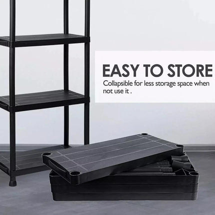 5-Tier Plastic Shelving Unit – Black