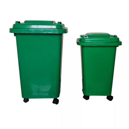 Recycling Wheelie Bin Dustbin for Kitchen Home Office Waste Trash 30L 50L Durable Plastic Rubbish Bin with Wheels Easy Move Compact Design Indoor Outdoor