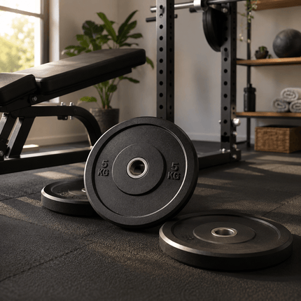 Rubber Weight Plates Barbell Discs Dumbbell Weights Strength Training Gym Lifting Plates for Home Workout