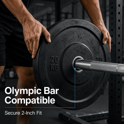 Pack of 2 Rubber Weight Plates Barbell Discs Dumbbell Weights Strength Training Gym Lifting Plates for Home Workout