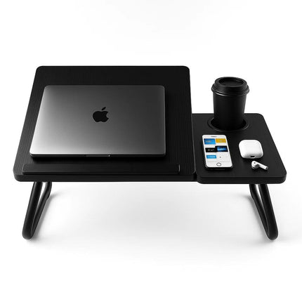 Foldable Laptop Table Portable Bed Sofa Tray with Cup Holder for Notebook Home Office Reading & Breakfast