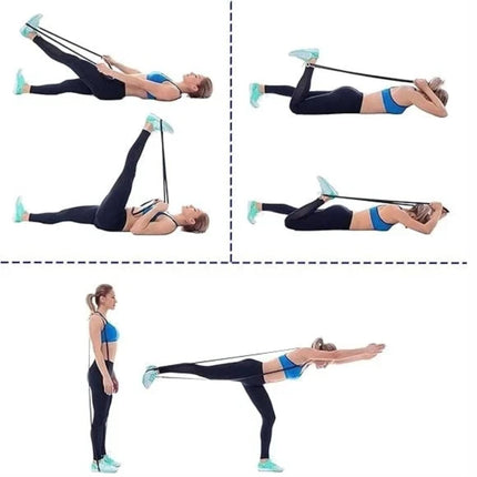 Resistance Bands Set 5 Levels Pull Up Assist Bands Yoga Fitness Exercise Workout Training Latex Loop Bands for Gym Home Strength Training Mobility Stretching